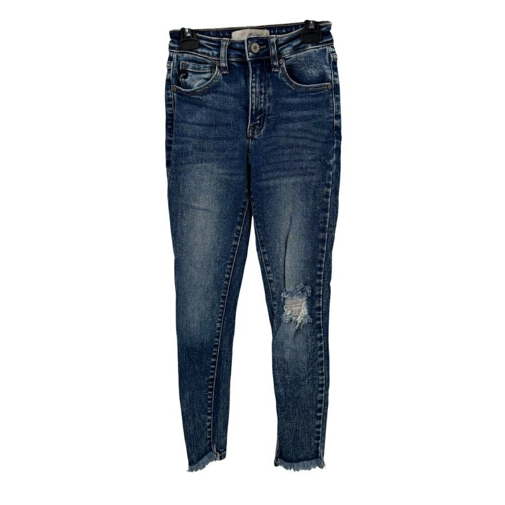 KanCan Womens Skinny Distressed Ankle Jeans Size 0/23 Cotton/Spandex Blend
